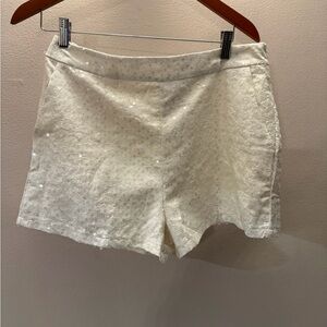 TCEC White High Waist Women's Shorts new sequence